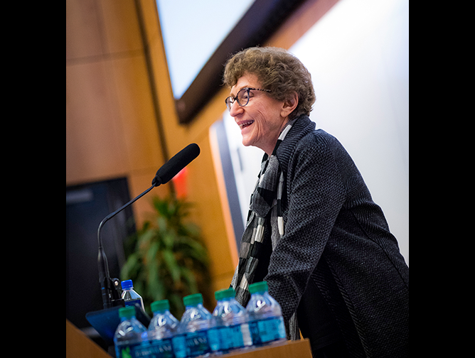 Eagleton Institute of Politics director Ruth Mandel offers opening remarks